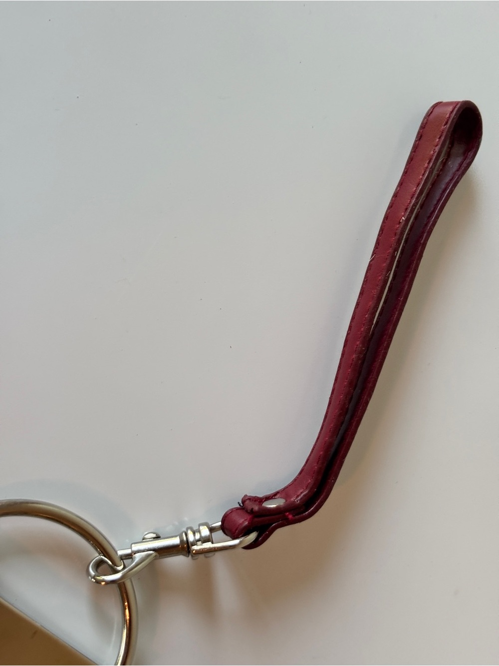 Dark Red Vintage Wristlet Clutch - Pleather Pouch - Picture 6 of 11